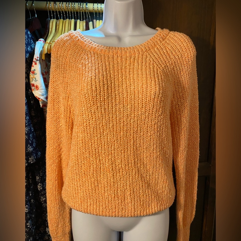 Free People Coral/ Orange Sweater - size small